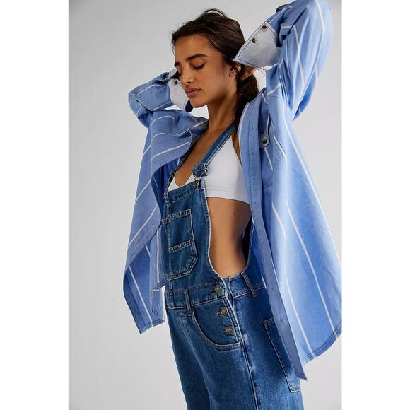 #2p- Free People X  We The Free Ziggy Denim Overalls - NWOT- Sz:Small - Picture 3 of 5